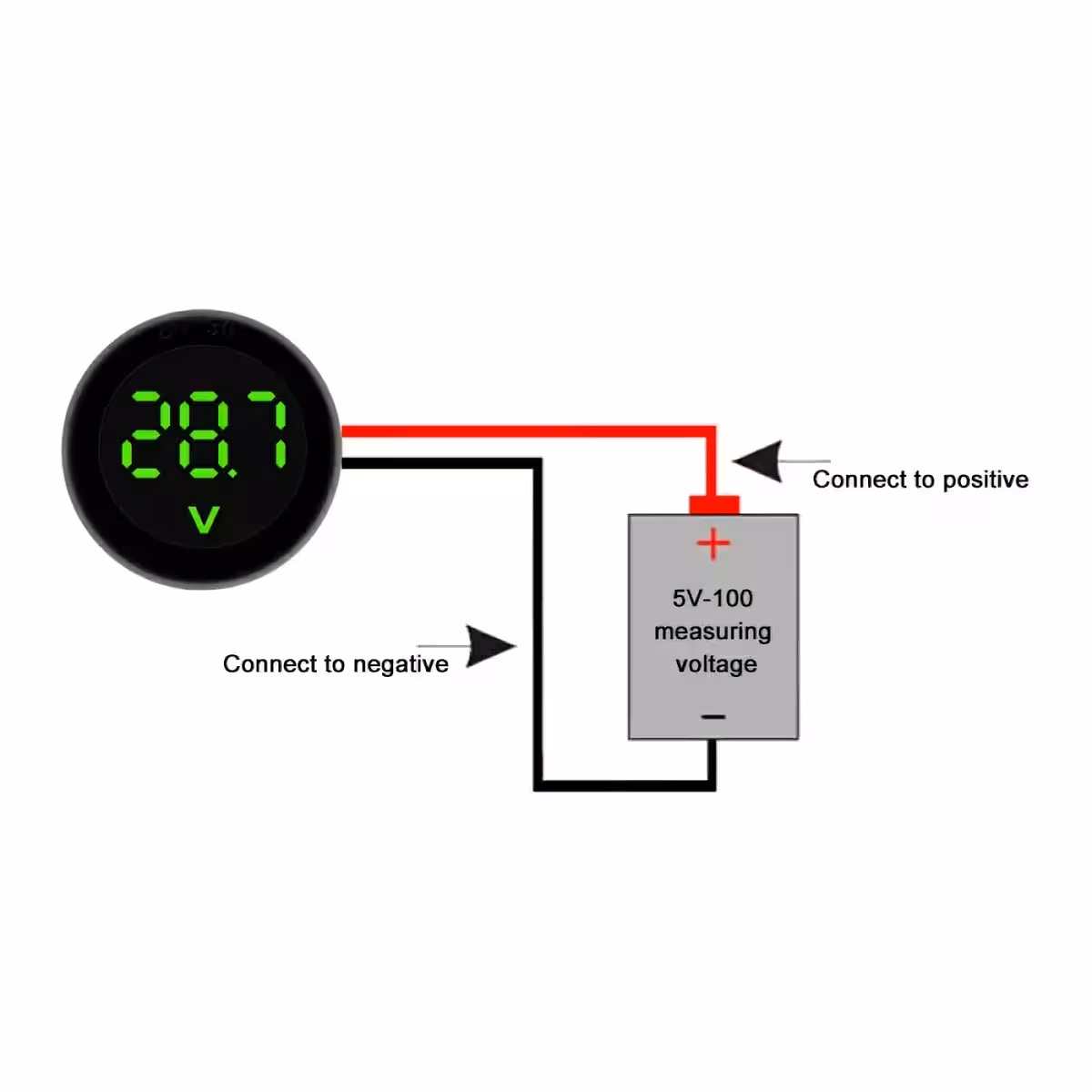 Auto akumulatora 12V sprieguma testeris ar digitālo displeju