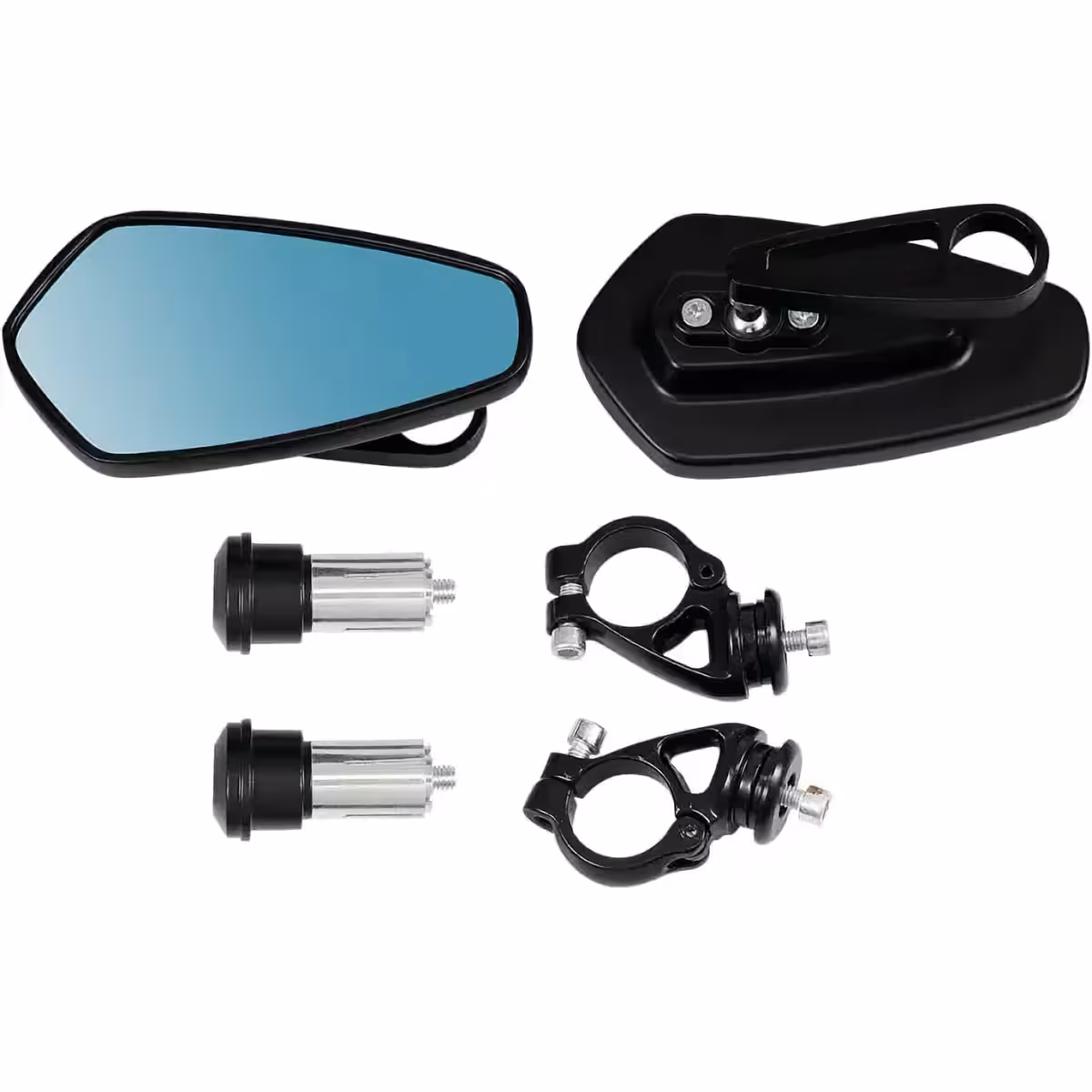 Atpakaļskata spoguļi ar zilu stiklu, pretapžilbuma, velosipēdiem