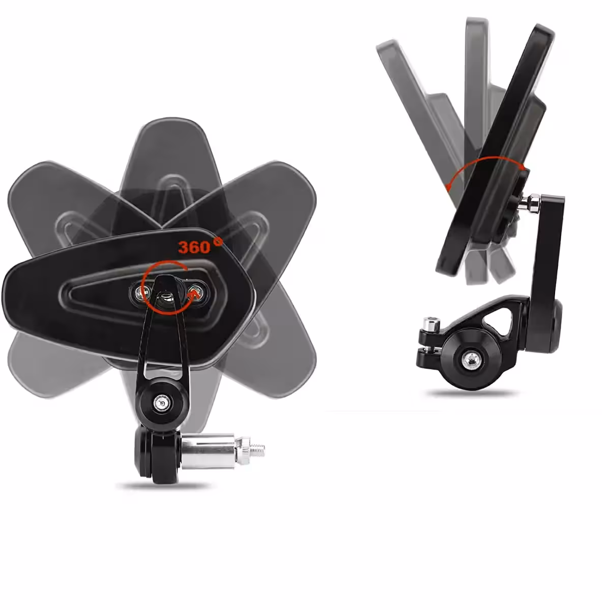 Salokāmi spoguļi ar 360° pivotu, viegli regulējami un montējami