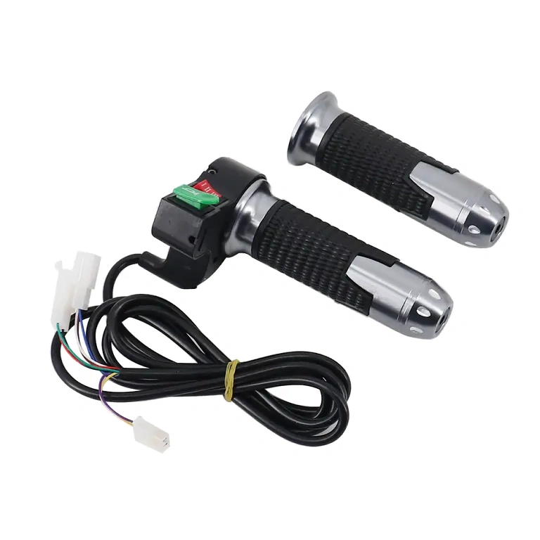 Akselerators ar skaņas signālu Akseleratora rokturis ar signalizācijas pogu elektriskajam skūterim