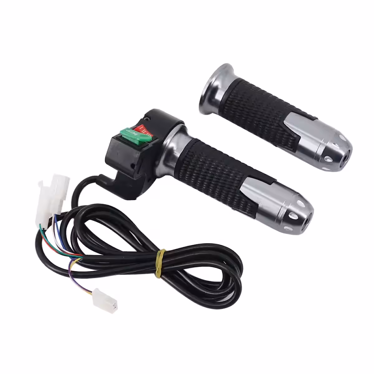 Akseleratora rokturis ar signalizācijas pogu elektriskajam skūterim