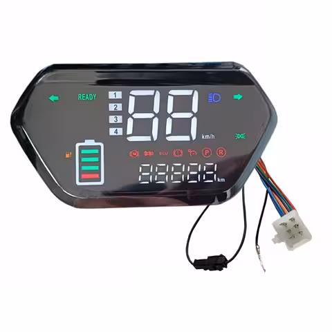 Digitālais LCD displejs skaitītāja panelim trotinetam, velosipēdam, elektriskajam skūterim, Harley un CityCoco – saderīgs 48V, 60V, 72V