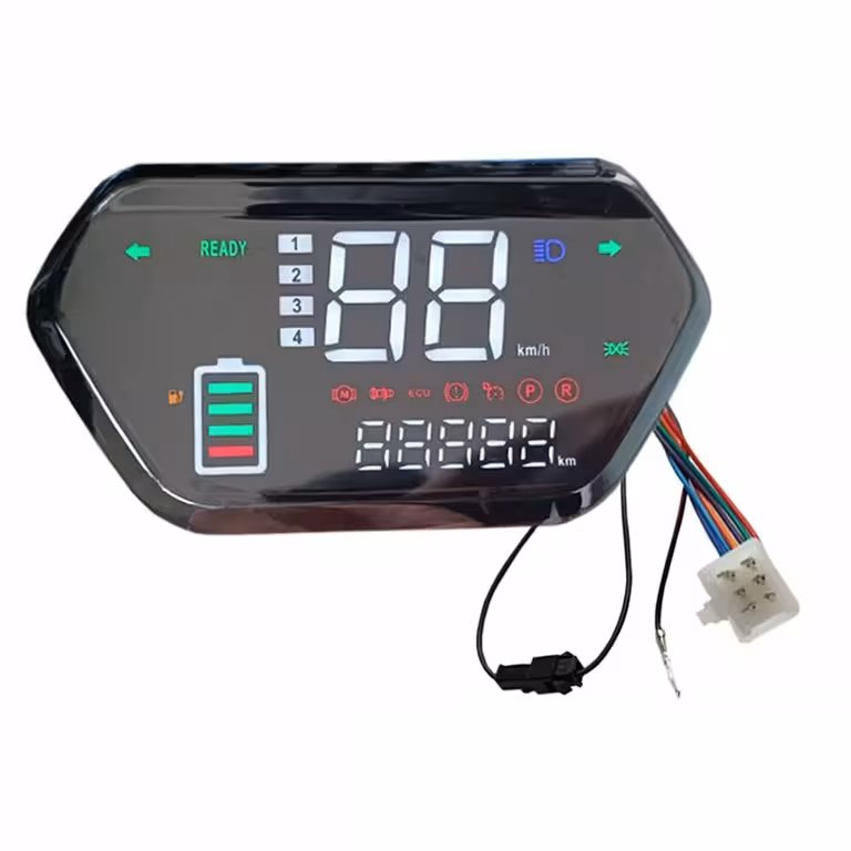 Digitālais LCD displejs skaitītāja panelim trotinetam, velosipēdam, elektriskajam skūterim, Harley un CityCoco – saderīgs 48V, 60V, 72V