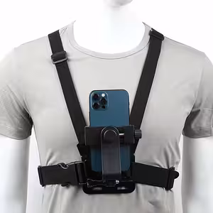 Krūšu siksnas turētājs tālrunim un GoPro kamerai – regulējama Chest Mount sistēma