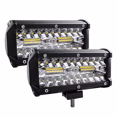 2 LED BAR prožektoru komplekts auto 240W – 24000LM, 12V/24V traktoriem, kravas automašīnām, ATV, offroad