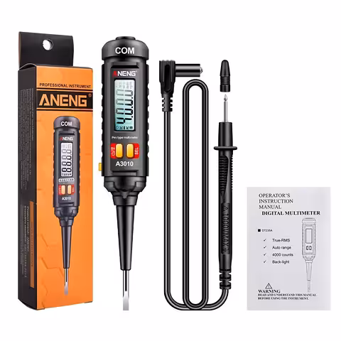 Digitālais sprieguma testeris 12V/24V/220V – automātisks zīmulis multimetrs ar profesionālu displeju un NCV