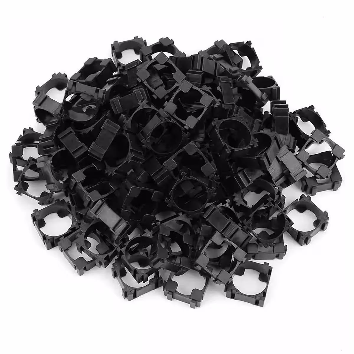 Liels komplekts ar 100 modulāriem 18650 šūnu turētājiem