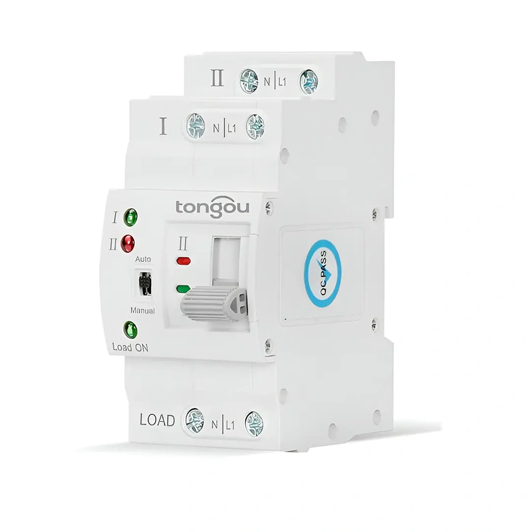 ATS automātiskā pārslēgšanas slēdzēja sānskats