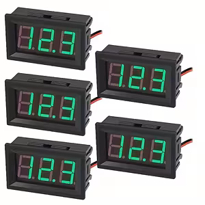 5 digitālā paneļa voltmetru komplekts 5V–120V DC