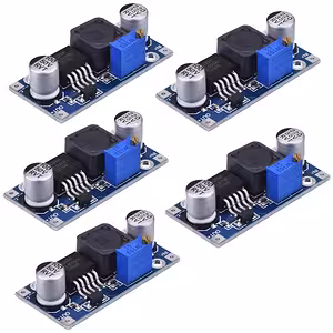 5 XL6009 DC-DC Boost Converter modulis 4A – regulējams spriegums 3V–32V uz 5V–35V