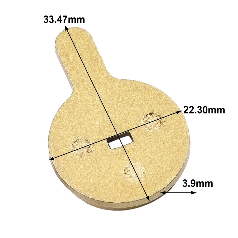 Bremžu kluču izmēri Bremžu kluču izmēri: 33,5 x 22,3 x 3,9 mm