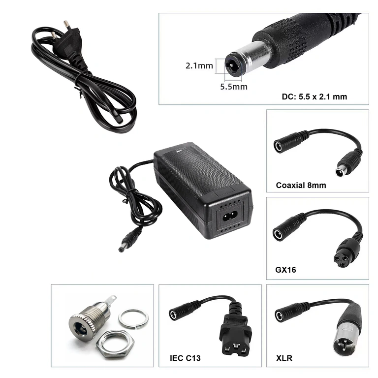 60V–67,2V 2A lādētājs ar IEC C13 savienotāju CityCoco, Harley skuterēm un trīsriteņiem