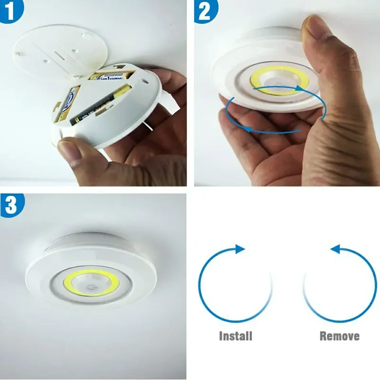 LED spuldzes ar līmlenti, piestiprināšanai pie sienas vai mēbelēm