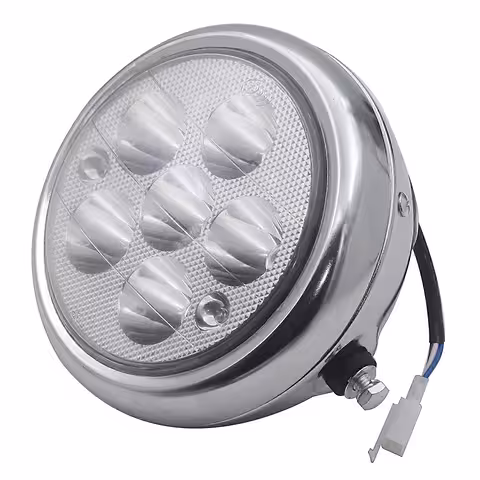 Apaļais LED priekšējais lukturis 5 collas elektriskajam skūterim, motociklam, Citycoco un Harley – apgaismojums 12V-80V
