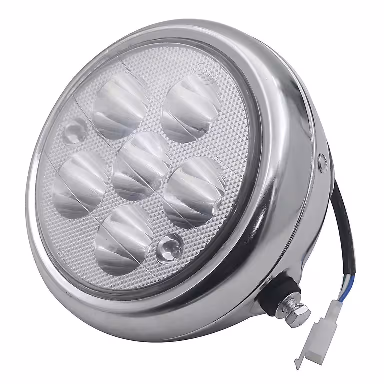 Apaļais LED priekšējais lukturis 5 collas elektriskajam skūterim, motociklam, Citycoco un Harley – apgaismojums 12V-80V