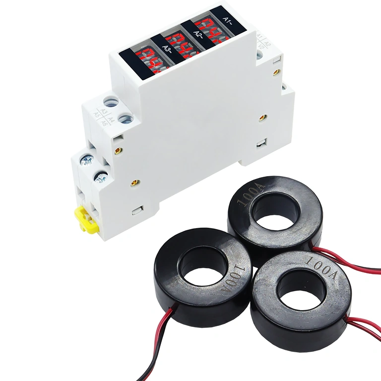 Precīza 1–100A strāvas mērīšana ar digitālo trīsfāžu ampermetru