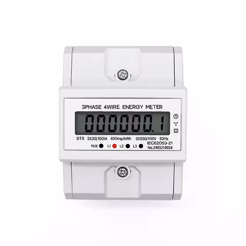 Trīsfāžu digitālais strāvas skaitītājs elektroenerģijai 380V – precīza patēriņa uzraudzība