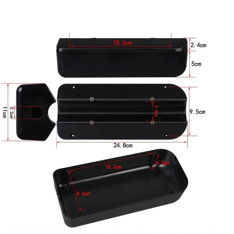 Kastes izmērs 24,8 x 9,5 x 5 cm