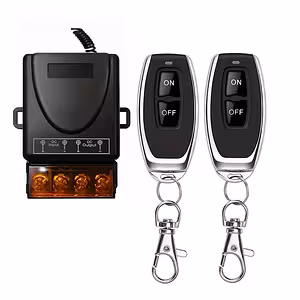 Relejs ar tālvadību 12V–60V 30A – slēdzis 12V/24V ar 2 RF 433MHz tālvadības pultīm