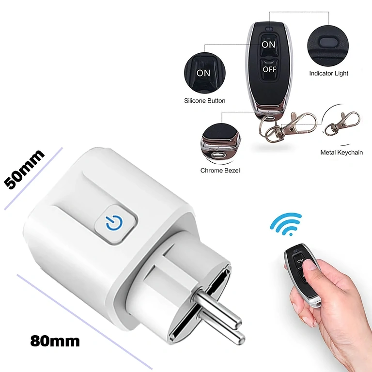 RF433 tālvadības kontaktligzda apgaismojuma un ierīču kontrolei