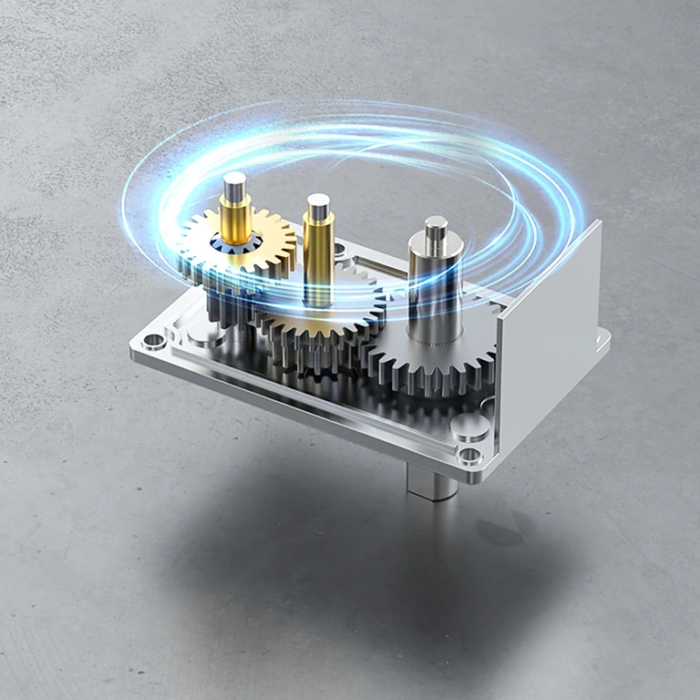 Vītņsūkņa reduktora motora attēls uz aktuatora vai automatizētā sistēmā