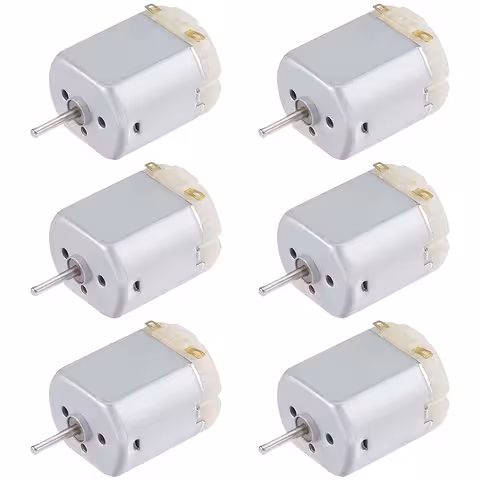 6 gabali: DC Mini 130 motors 3V-6V robotiem, ventilatoriem un DIY projektiem