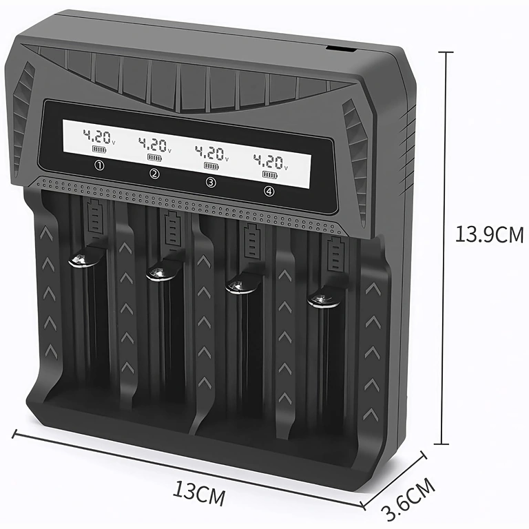 18650 lādētājs kompaktā un pārnēsājama dizainā