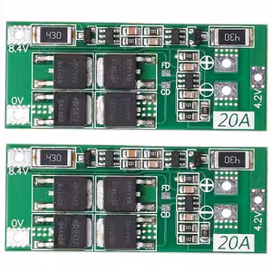 BMS 2S 20A 7.4V komplekta 2 moduļu priekšpuses skats