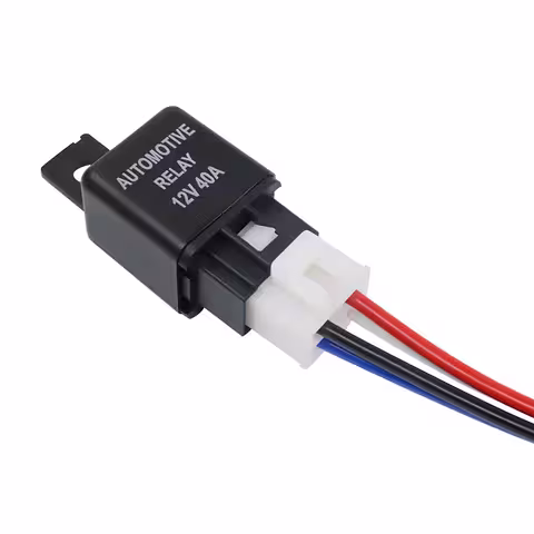 12V automobiļa relejs 4 pin 40A ar ligzdu – saderīgs 12V elektroinstalācijas sistēmām