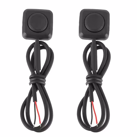 2 gabali: auto/moto poga ar atgriešanos 12V/24V – virsmas uzstādāmā mini poga bez bloķēšanas