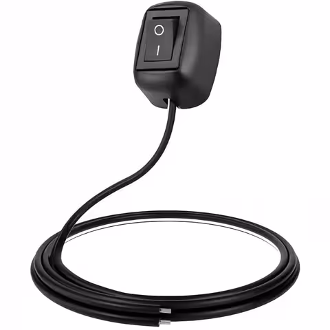 ON/OFF auto/moto poga ar virsmas uzstādīšanu – slēdzis 12V/24V DC, 10A peak, kabelis 60cm