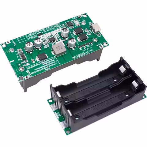 Mini UPS modulis 5V/12V – DC UPS modulis ar 18650 akumulatoru uzlādi