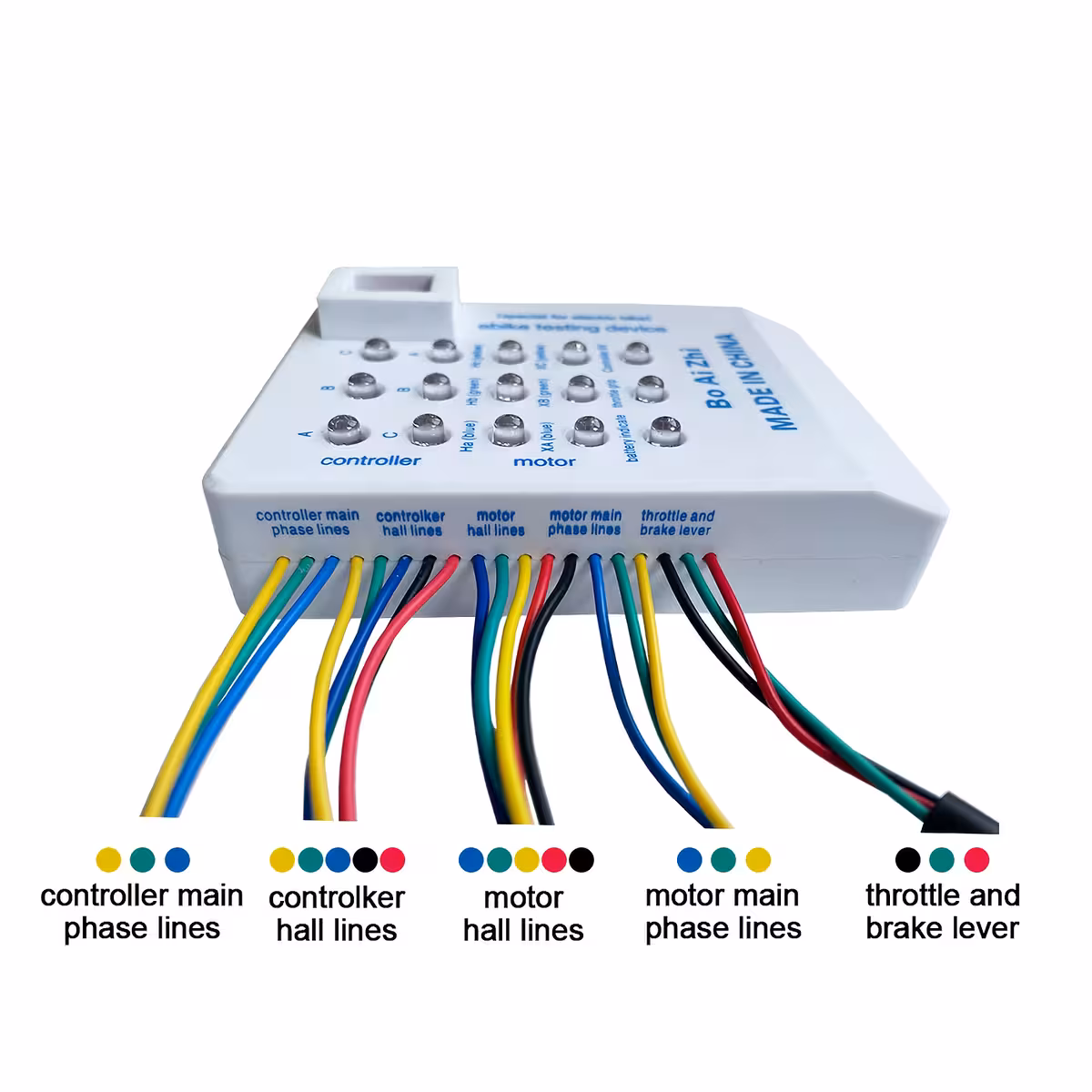 Universālā testera savienojumu detalizēts attēls