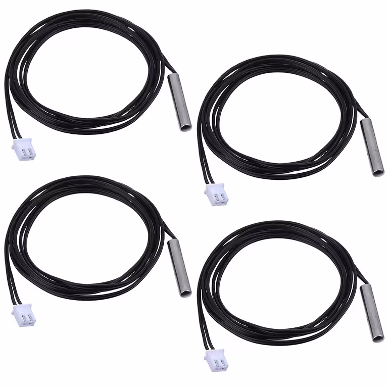 4 gabali NTC 10K zonde – NTC sensors boilerim, centrālajai apkurei, kondicionierim un Arduino