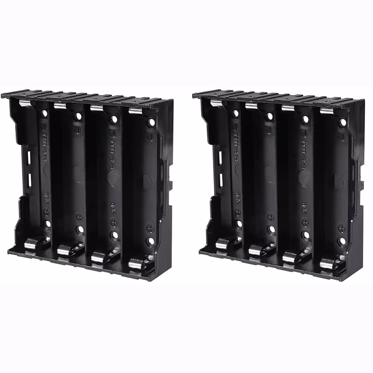 18650 baterijas turētājs ar 4 slotiem izmantots DIY projektā
