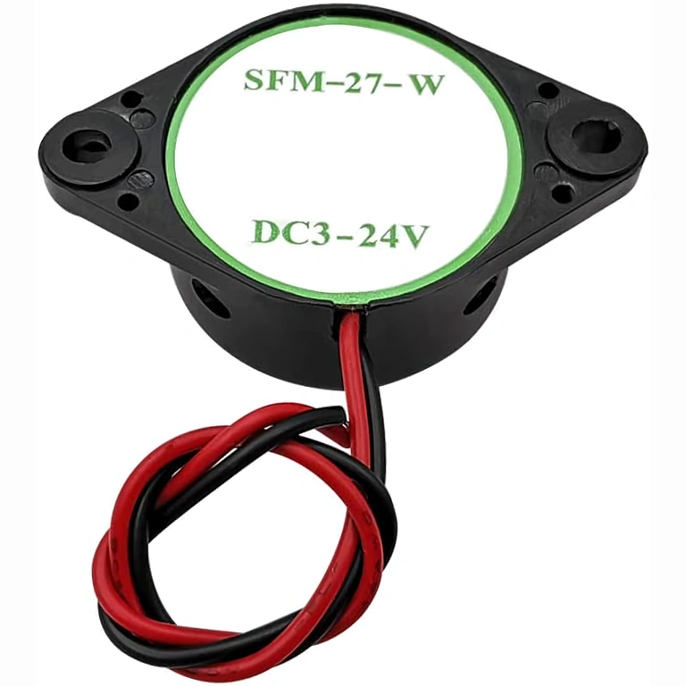 Buzzer pieslēguma shēma Pjezoelektriskā buzzer 3–24V pieslēgšana DIY ķēdēm