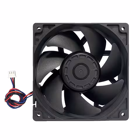 120x120mm 24V aksiālā ventilatora priekšskats